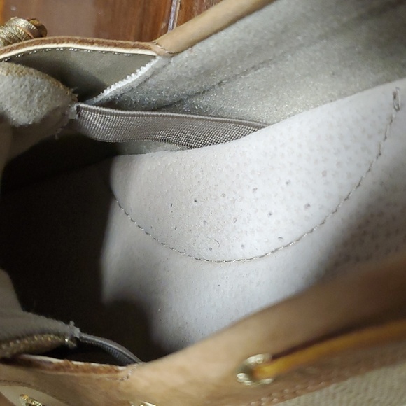 Gold & Leather Sperry Top Siders - Picture 8 of 9